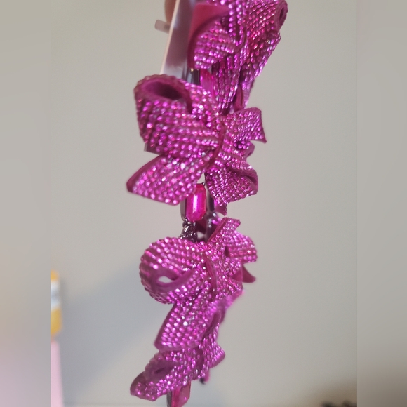 Betsey Johnson Womens Pavé Bow Earrings - Picture 7 of 7